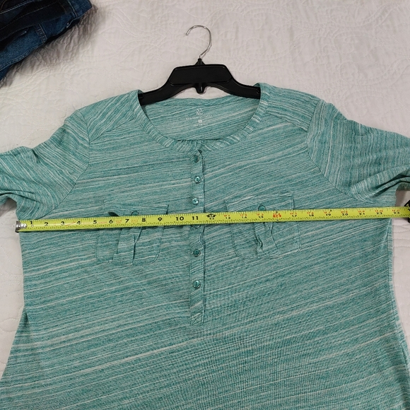 NY&C - Teal Button-Up Blouse - Picture 7 of 7